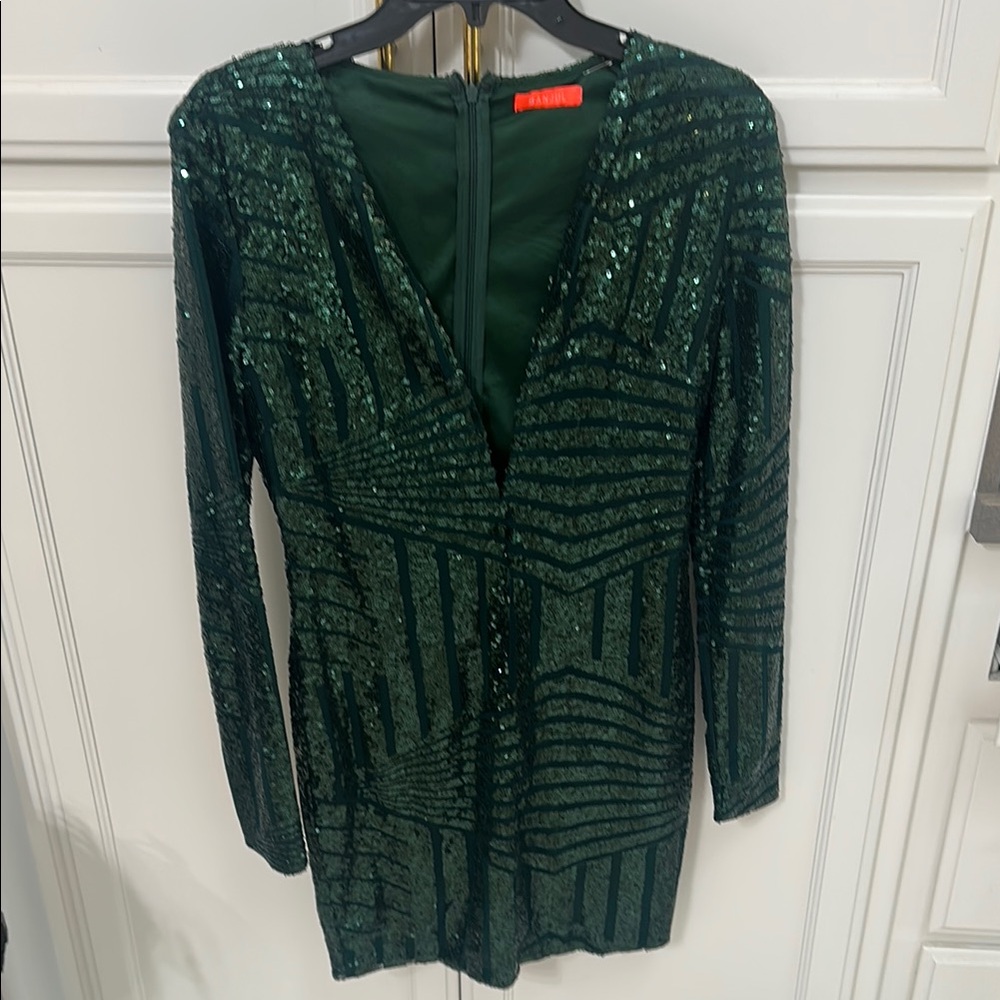 Elegant Green Sequin Dress